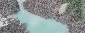 「馬太鞍溪堰塞湖、新堰塞湖3」水位穩定下降 ! 量體皆已明顯縮小且持續溢流